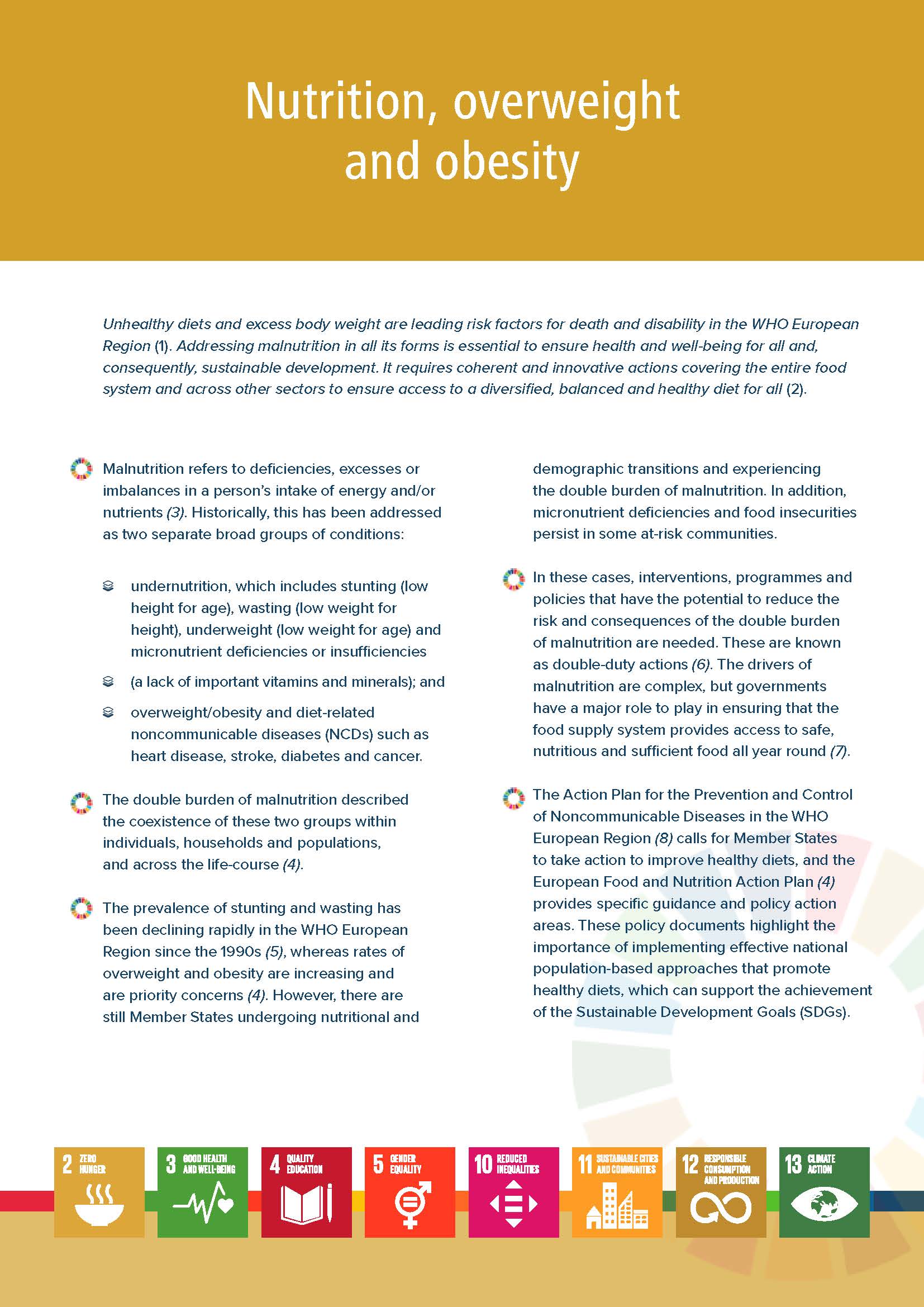 Nutrition, Overweight and obesity